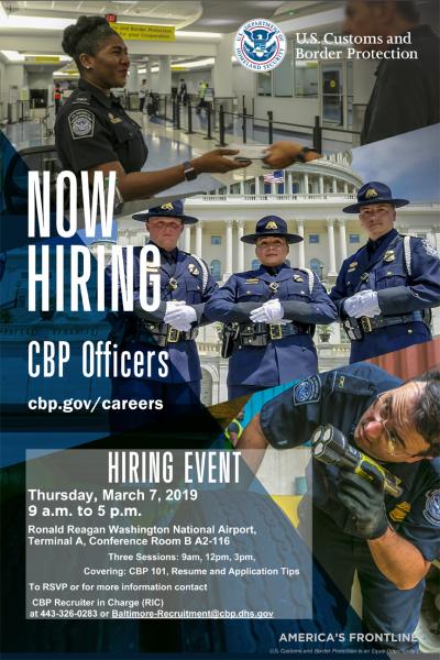 CBP To Host Hiring Workshop Thursday At Ronald Reagan Washington ...